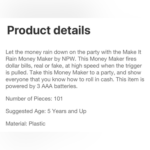 Make it Rain Money Toy Gun - Picture 3 of 4